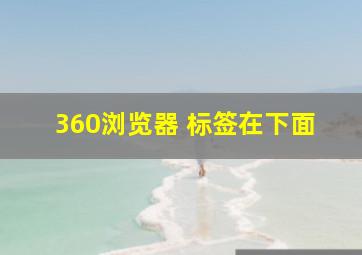 360浏览器 标签在下面